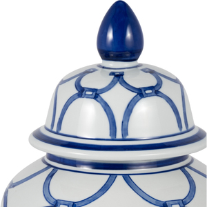 Vaso Decorativo in Ceramica con Motivo Blu e Bianco, Altezza 12 Pollici, per Soggiorno, Camera da Letto, Ufficio, Centrotavola Moderno per la Casa - Product Image 5