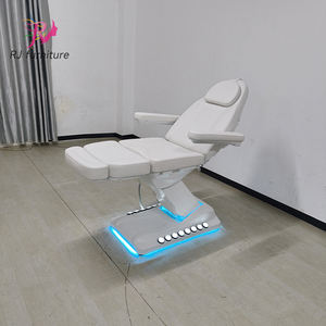 Cama Moderna Personalizable de Metal Blanco para Pestañas y Cejas con Reposacabezas Ajustable para Salón de Belleza Facial y Uso Hospitalario - Product Image 4