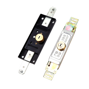 Cerradura de embutir de cobre para persiana enrollable con doble riel y llave para seguridad de puertas de tienda - Product Image 2