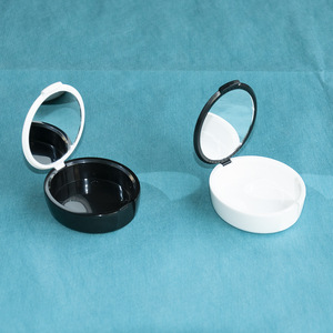 HUIYA Denture Case With <b>Mirror</b> Black And White Plastic Teeth Storage <b>Box</b> For Denture Care - Product Image 5
