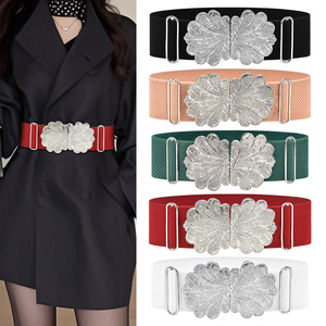 <span class=keywords><strong>Cintura</strong></span> Larga Elastica alla Moda Versatile Minimalista in Poliestere <span class=keywords><strong>e</strong></span> Lega per Abiti, Maglioni, Blazer, <span class=keywords><strong>Cintura</strong></span> da Infermiera per Donna - Product Image 2