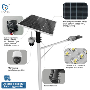 <b>Solar</b> Dual-Power <b>System</b> Waterproof LED Street <b>Light</b> 6000K Temperature Can Be Equipped With Camera for Area Security Monitoring - Product Image 2