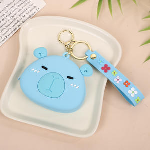 Monedero de Silicona con Forma de Capibara, Mini, Impermeable, Llavero, Cartera de Dibujos Animados, Bolsa para Tarjetas de Estudiante, Colgante para Bolsa de Coche - Product Image 4