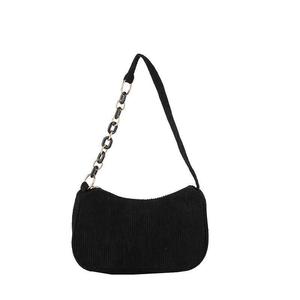 Women's Retro Handbag Fashionable <b>Corduroy</b> Chain Shoulder <b>Bag</b> Lightweight Underarm Single Handle <b>Bag</b> RTS Bulk Mixed Order - Product Image 2