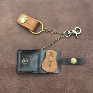 Hot-Selling Handmade Leather Earphone Bag Keychain Mini Guitar Bag Pendant Fashion Versatile Decorative Small Bag Piano - Product Image 5