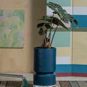 Sang trọng & thanh lịch màu xanh bình hoa lớn trong nhà và ngoài trời đầy màu sắc hình Trụ trồng để sử dụng nhà - Product Image 4