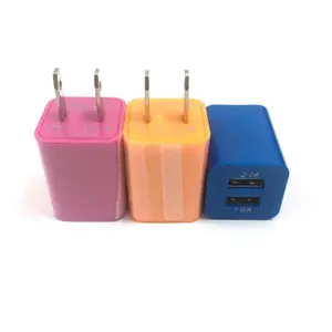 Caricabatterie USB all'ingrosso da viaggio US Plug 2V 1A adattatore di ricarica caricatore da muro colorato portatile per telefoni cellulari Sumsung