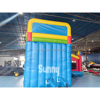 Maison de rebond gonflable de 20x20 pieds/6x6m avec toboggan commercial château de saut à sec humide videur gonflable combo toboggan location de fête