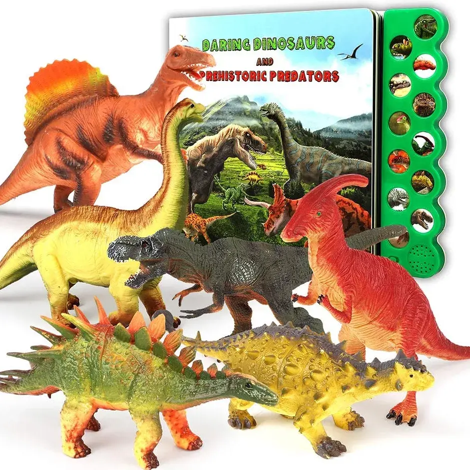 Audiobooks डायनासोर के साथ बच्चों के लिए बच्चे सीखने शैक्षिक खिलौने किताब रंगीन स्पष्ट आवाज