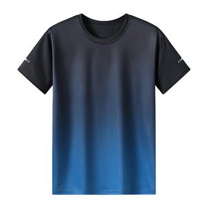 เสื้อยืดกีฬาแขนสั้นผู้ชายไซส์ 3X-5XL สีขาว ผ้าโพลีเอสเตอร์ ป้องกันขนร่วง ลายเรียบ แบบสั่งทำขายส่ง - Product Image 2
