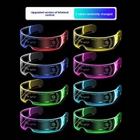 Lunettes lumineuses LED réglables et colorées, modèle YW-CF01, en plastique, style science-fiction, pour fêtes, Chine