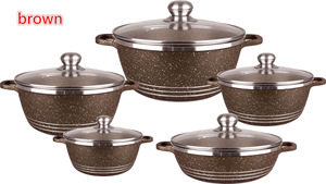 Lot de 10 Casseroles Peu Profondes Antiadhésives en <span class=keywords><strong>Aluminium</strong></span> de 20, 24, 28 et 32 cm, avec Couvercles en Verre et Fond CD - Product Image 6
