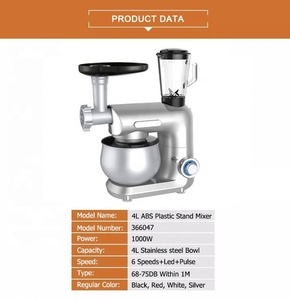 366047 1000W <span class=keywords><strong>Cuisine</strong></span> domestique 5 en 1 Batteur sur socle 1000w <span class=keywords><strong>Robot</strong></span> de <span class=keywords><strong>cuisine</strong></span> Mélangeur sur socle multifonction - Product Image 6