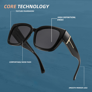 Bán buôn quá khổ người đàn ông kính mát Thiết kế đơn giản với khung lớn thời trang Kính cho thể thao mặc với cận thị kính - Product Image 4