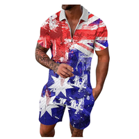 Conjunto de Pantalones Cortos Deportivos de Verano para Hombre, Estilo Casual, de 2 Piezas, de Algodón y Terciopelo, Multicolor, con Estampado y Bordado
