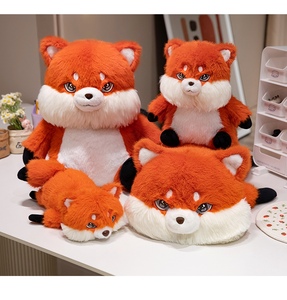 Vente flash - Peluche - Compagnon réconfortant - Peluche ultra douce - Animaux de dessin animé assis de 28 <span class=keywords><strong>cm</strong></span> - Renard rouge - Product Image 2