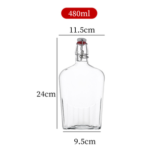 240ml 480ml 8 Pack/Lot 8.5 Oz Extrait de <span class=keywords><strong>vanille</strong></span> Bouteilles en verre vides avec couvercle pivotant pour liquides Whisky Liqueur Vin Vodka <span class=keywords><strong>Rhum</strong></span> - Product Image 4