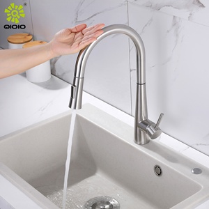 304 Stainless Steel Brushed Hot and Cold Mixed <strong>Professional</strong> Manufacturer Sensor Touch <strong>Faucet</strong> Pull Out Kitchen <strong>Faucet</strong> - Product Image 1