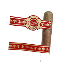 Autocollant de cigare de quantité minimale de commande bas bande d'étiquette d'anneau de cigare d'impression claire autocollants de feuille d'or en relief