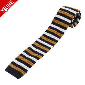 Corbata rosa azul de nuevo diseño, corbata de punto universitaria, Corbata a rayas de invierno, corbatas de punto de poliéster personalizadas para hombre - Product Image 4