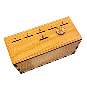 Jeu de société de dés stratégique simple et amusant Penny Drop Wood Box Coin Drop Concept Bambou Matériel pour salon ou salle de bain - Product Image 3