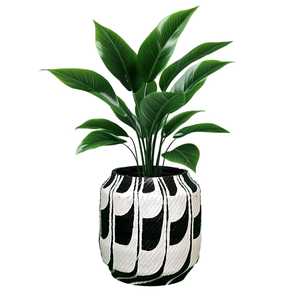 Maceta Negra Moderna para Decoración de Sala de Estar, Macetero Decorativo para el Hogar, Elegante Soporte para Escritorio de Oficina, Adorno de Mesa para Plantas Verdes - Product Image 5