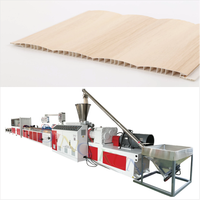 Machine de fabrication de panneaux muraux en PVC de 200-300 mm, extrudeuse de panneaux creux pour plafonds et murs, installation rapide en plastique