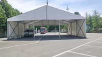 Tente à structure en aluminium, grande tente de réception extérieure en tissu PVC transparent pour mariages, fêtes, expositions et événements