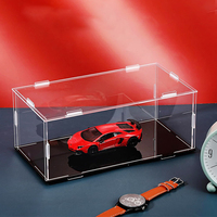 Présentoir en acrylique à l'échelle 1/18/24/64, anti-poussière, transparent, 4 étagères, boîte de rangement pour modèles de voitures Hotwheel/Tomica, protection pour modèles miniatures