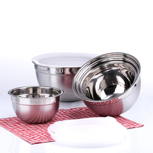 Venta al por mayor de China multifuncional ensalada precio barato de acero inoxidable tazones de mezcla con tapa - Product Image 4