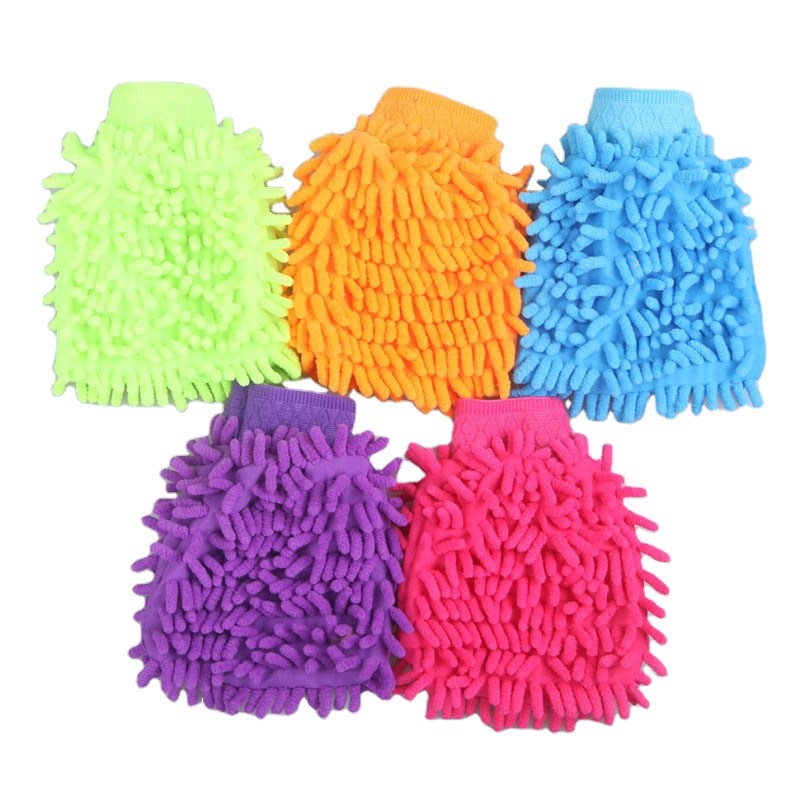 Недорогая мойка смешанных цветов, лучшая премиальная Автомобильная перчатка из микрофибры с популярным дизайном