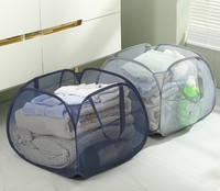 Panier à linge en nylon de qualité supérieure ouvrant le panier à linge en maille pliable d'une capacité de 90L