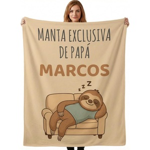 Red Sloth Bedtime Scene Flannel <b>Blanket</b> Throw <b>Blanket</b> Nap <b>Blanket</b> Wholesale Machine Washable Fade Resistant Custom Print - Product Image 2