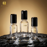Flacon roll-on en verre vide personnalisé de 5 ml, 6 ml, 8 ml, 10 ml, rond, transparent, ambré, noir, bleu, pour mini-parfum ou huile essentielle