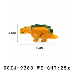 CANYUAN Creative Design Mignon Dessin Animé Animal Cheveux Griffes Haute Qualité Jaune Couture <span class=keywords><strong>Dinosaure</strong></span> Cheveux Griffes Personnalisation - Product Image 2