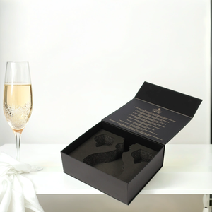 Thấp Moq Sang Trọng <span class=keywords><strong>1</strong></span> Chai Đảng Nước Giải Khát Bao Bì Từ Hộp Rượu Vang Hộp Phẳng Gói Rượu Vang Chai Quà Tặng Vận Chuyển Hộp Bao Bì - Product Image 2