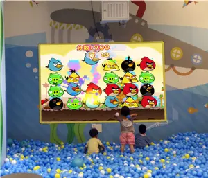 Children Indoor Games In Kids Amusement Park Interactive Indoor Ball Smashing Games Interactive Wall Projection