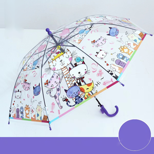<span class=keywords><strong>Promotion</strong></span> mignon dessin animé Transparent <span class=keywords><strong>Fibre</strong></span> os coupe-vent parapluie pour enfants maternelle garçon et fille trésor - Product Image 3