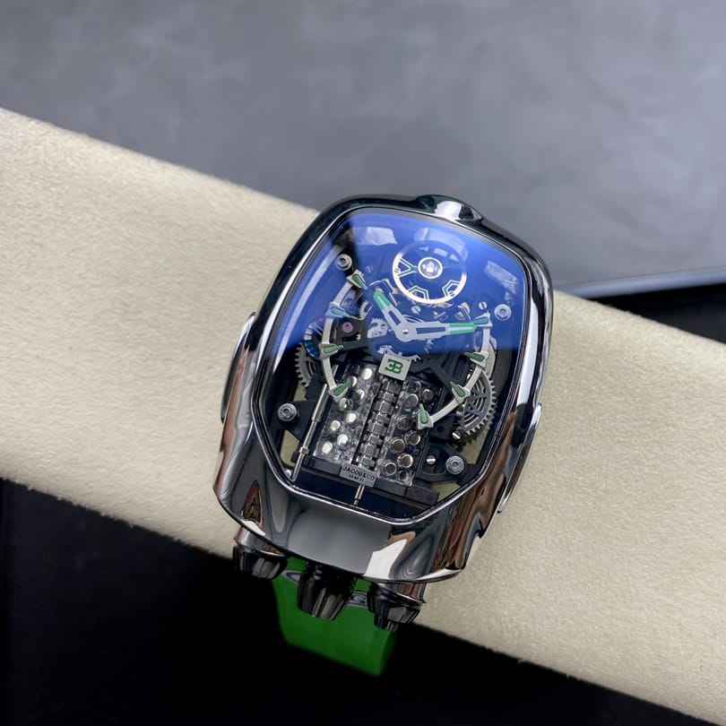 Silver Case Rubber Strap 006