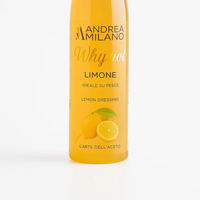 Acetificio Andrea Milano 150ml Vinaigre balsamique liquide à la saveur de citron, glaçage en bouteille PET, certifié BRC, prêt à l'emploi pour les condiments