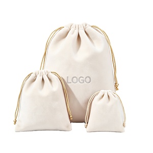 Bolsa de Terciopelo Suave con Cordón, Varios Tamaños, Bolsa de Terciopelo con Logotipo Personalizado, Bolsa de Almacenamiento para Joyería, Bolsa Protectora para Pequeños Objetos - Product Image 1