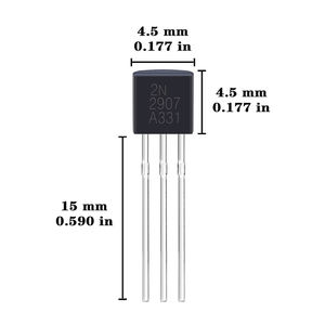 Kit de transistors bipolaires de puissance BJT à montage en surface, 200 pièces, comprenant A1015 BC327 BC337 C1815 S8050 S8850 <span class=keywords><strong>2N2222</strong></span> 2N2907 <span class=keywords><strong>2N3904</strong></span> - Product Image 2