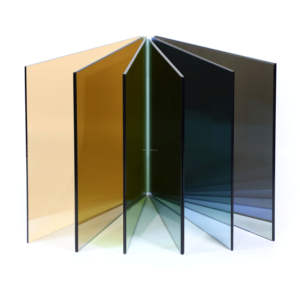 Verre réfléchissant gris bronze foncé vert noir de 3 mm à 10 mm, verre trempé pour mur-rideau, façade en verre - Product Image 1