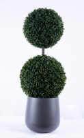 Boule d'herbe artificielle BESCO en pot pour décoration de jardin extérieur, en polyester/PE, résistante aux UV, écologique