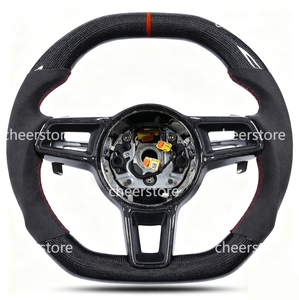 Personalizado 911 Cayenne Panamera <span class=keywords><strong>Macan</strong></span> Boxter Taycan Led Rpm Pantalla Climatizada Alcantara Cuero Fibra de Carbono Volante para <span class=keywords><strong>Porsche</strong></span> - Product Image 2