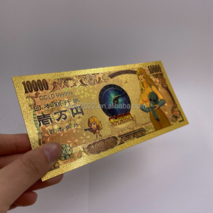 Billete de Banco Japonés de <span class=keywords><strong>Anime</strong></span> con Estampado de <span class=keywords><strong>Cobra</strong></span>, 10000 Yenes, Chapado en Oro Plástico - Product Image 3
