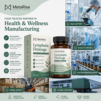 Capsules de soutien lymphatique à marque privée OEM, complément à base de plantes, extrait botanique naturel, améliore l'immunité, soutien au bien-être, pour adultes