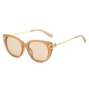 Lunettes de soleil XYT52 tendance ovales avec protection UV400, grandes lunettes de soleil œil de chat pour femmes et hommes, confortables, en <span class=keywords><strong>PC</strong></span>, personnalisées, pour l'extérieur - Product Image 2