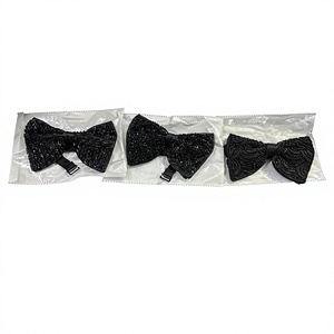 Corbata de Moño Ajustable de Lujo Hecha a Mano con Bordado de Mariposa para Bodas y Fiestas - Product Image 3