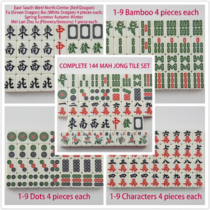 Modern 40mm Magnetic Eco-Friendly Chinese Mahjong Set 144 Tiles for <b>Entertainment</b> Compatible with Automatic Mahjong Machines - Product Image 3